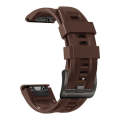 For Garmin Epix Pro 47mm Sport Pure Color Silicone Watch Band(Brown)