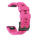 For Garmin Fenix 7 Pro 47mm Sport Pure Color Silicone Watch Band(Pink)