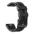 For Garmin Fenix 7 Pro 47mm Sport Pure Color Silicone Watch Band(Black)