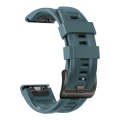 For Garmin Fenix 7 Pro 47mm Sport Pure Color Silicone Watch Band(Rock Cyan)