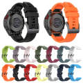 For Garmin Instinct 2 Solar Solid Color Silicone Watch Band(Black)