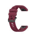 For Garmin Fenix 7 Pro 51mm Sports Silicone Watch Band(Wine Red)