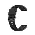 For Garmin Instinct 2X Solar Sports Silicone Watch Band(Black)