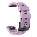 For Garmin Instinct 2X Solar Sport Pure Color Silicone Watch Band(Light Purple)