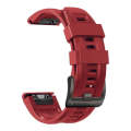 For Garmin Fenix 7 Pro 51mm Sport Pure Color Silicone Watch Band(Red)