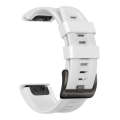 For Garmin Fenix 7 Pro 51mm Sport Pure Color Silicone Watch Band(White)