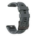 For Garmin Enduro 2 Sport Pure Color Silicone Watch Band(Charcoal Gray)