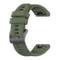 For Garmin Fenix 7 Pro 51mm Solid Color Silicone Watch Band(Dark Green)