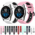 For Garmin Instinct 2 Solar Sports Two-Color Silicone Watch Band(Pink+Black)