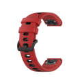 For Garmin Epix Pro 51mm Sports Two-Color Silicone Watch Band(Red+Black)