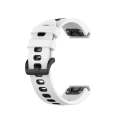 For Garmin Fenix 7 Pro 51mm Sports Two-Color Silicone Watch Band(White+Black)