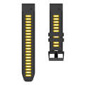 For Garmin Enduro 2 Sports Two-Color Silicone Watch Band(Black+Yellow)