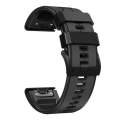 For Garmin Fenix 7 Pro 51mm Sports Two-Color Silicone Watch Band(Carbon Ash+Black)