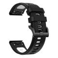 For Garmin Instinct 2X Solar Sports Two-Color Silicone Watch Band(Black+White)