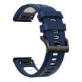 For Garmin Fenix 7 Pro 51mm Sports Two-Color Silicone Watch Band(Midnight Blue+White)