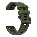 For Garmin Instinct 2 Solar Sports Two-Color Silicone Watch Band(Army Green+Black)
