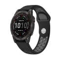 For Garmin Instinct 2 Solar Sports Breathable Silicone Watch Band(Black+Grey)