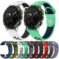For Garmin Fenix 7 Pro 47mm Sports Breathable Silicone Watch Band(Black+Grey)