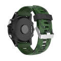For Garmin Fenix 7 Pro 51mm Camouflage Printed Silicone Watch Band(Army Green+Army Camouflage)