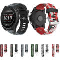 For Garmin Enduro 2 Camouflage Printed Silicone Watch Band(Red+Army Camouflage)