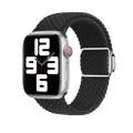 For Apple Watch SE 2022 40mm Nylon Loop Magnetic Buckle Watch Band(Black)