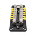 CP-3158 300A 12-48V RV Yacht Modified Double Row 12-way M6 Terminal Busbar with 12pcs Terminals