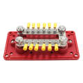 CP-3160 1 Pair 300A 12-48V RV Yacht Modified Double Row 12-way M6 Terminal Busbar with 24pcs Term...
