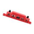 CP-4124-02 RV Yacht M8 Single Row 4-way Power Distribution Block Busbar with Cover with 300A Fuse