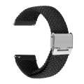 For Huawei Watch 4 / 4 Pro Nylon Braided Metal Buckle Watch Band(Black)