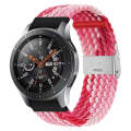 For Huawei Watch 4 / 4 Pro Nylon Braided Metal Buckle Watch Band(Z Red Pink)