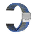 For Huawei Watch 4 / 4 Pro Nylon Braided Metal Buckle Watch Band(Z Blue Green)