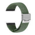 For Huawei Watch 4 / 4 Pro Nylon Braided Metal Buckle Watch Band(Olive Green)
