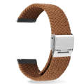 For Huawei Watch 4 / 4 Pro Nylon Braided Metal Buckle Watch Band(Brown)