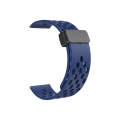 For Huawei Watch 4 / 4 Pro Magnetic Clasp Silicone Watch Band(Midnight Blue)