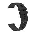 For Huawei Watch 4 / 4 Pro Wavy Dot Pattern Solid Color Silicone Watch Band(Black)