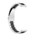 For Huawei Watch 4 / 4 Pro Three Bead Stainless Steel Watch Band(Silver Black)