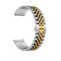 For Huawei Watch 4 / 4 Pro Five Bead Stainless Steel Watch Band(Silver Gold)