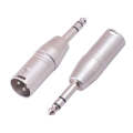 LZ1180 6.35mm 1/4 TRS Male to XLR 3pin Male Adapter