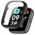 For Redmi Watch 3 Lite PC + Tempered Film Integrated Watch Protective Case(Black)