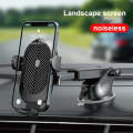 FLOVEME YXF233966 Carbon Fiber Texture One Click Lock Car Holder, Style:Dashboard(Black)