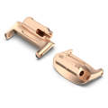 For Fitbit Inspire 3 1 Pair Stainless Steel Metal Watch Band Connector(Rose Gold)