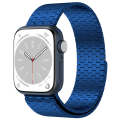 For Apple Watch 8 45mm Magnetic Buckle Stainless Steel Metal Watch Band(Blue)