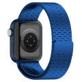 For Apple Watch 8 45mm Magnetic Buckle Stainless Steel Metal Watch Band(Blue)