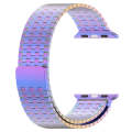 For Apple Watch 8 45mm Magnetic Buckle Stainless Steel Metal Watch Band(Colorful)