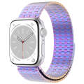 For Apple Watch 7 45mm Magnetic Buckle Stainless Steel Metal Watch Band(Colorful)