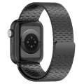 For Apple Watch SE 40mm Magnetic Buckle Stainless Steel Metal Watch Band(Black)