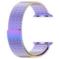 For Apple Watch 5 40mm Magnetic Buckle Stainless Steel Metal Watch Band(Colorful)