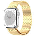 For Apple Watch SE 2023 44mm Magnetic Buckle Stainless Steel Metal Watch Band(Gold)