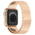 For Apple Watch SE 2023 44mm Magnetic Buckle Stainless Steel Metal Watch Band(Rose Gold)