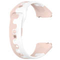 For Redmi Watch 3 Lite Stitching Two Color Silicone Watch Band(Pink White)